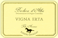 [ Label ] - Barbera d'Alba "Vigna Erta" D.o.c.
